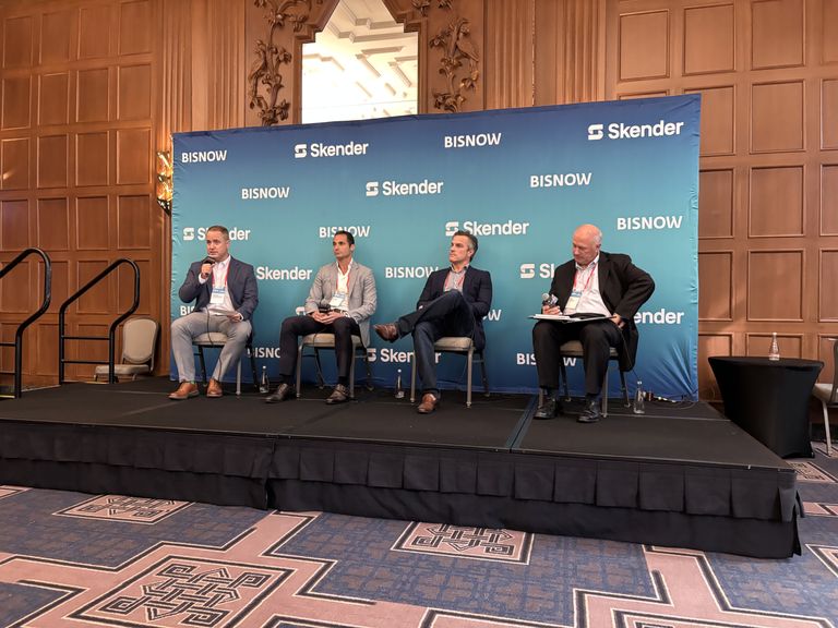 From left to right: Rightsize Facility’s Nathan Greenhalgh, Savills’ Robert Sevim, Cushman & Wakefield’s Jeff Skender and Colliers’ Dan Arends.