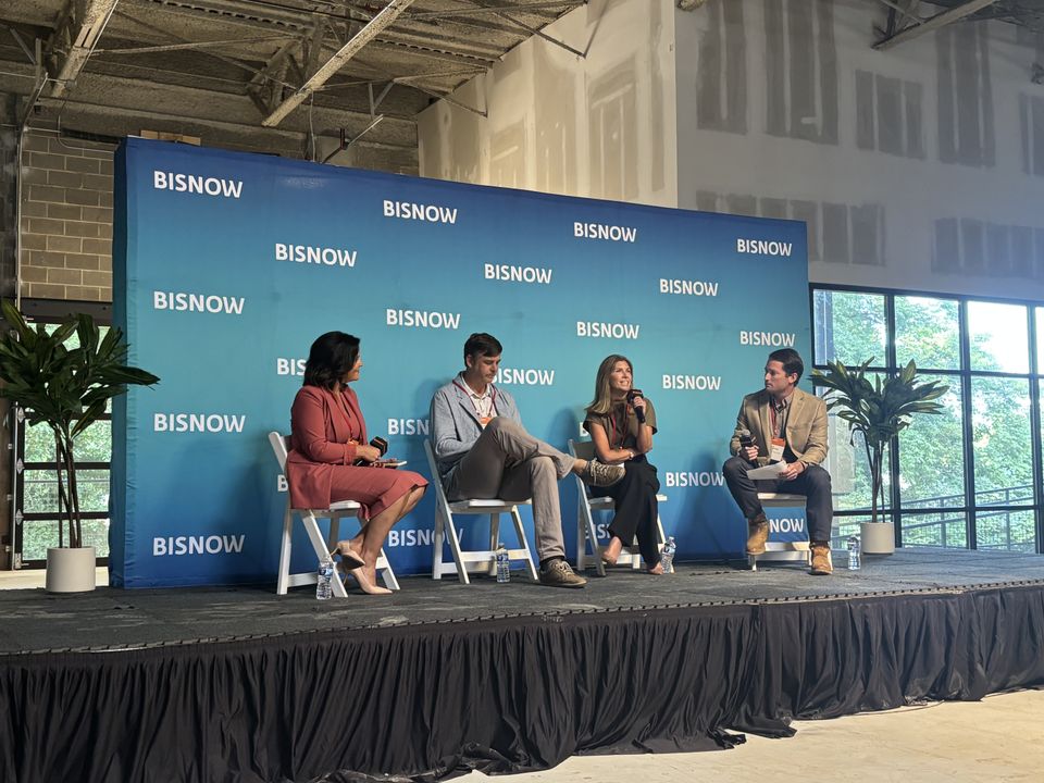 Nodella Inc.'s Ellen Garland, Jamestown's Adam Schwegman, Toro Development Co.'s Kimberly Goetz and Hoar Construction's Riley Robertson