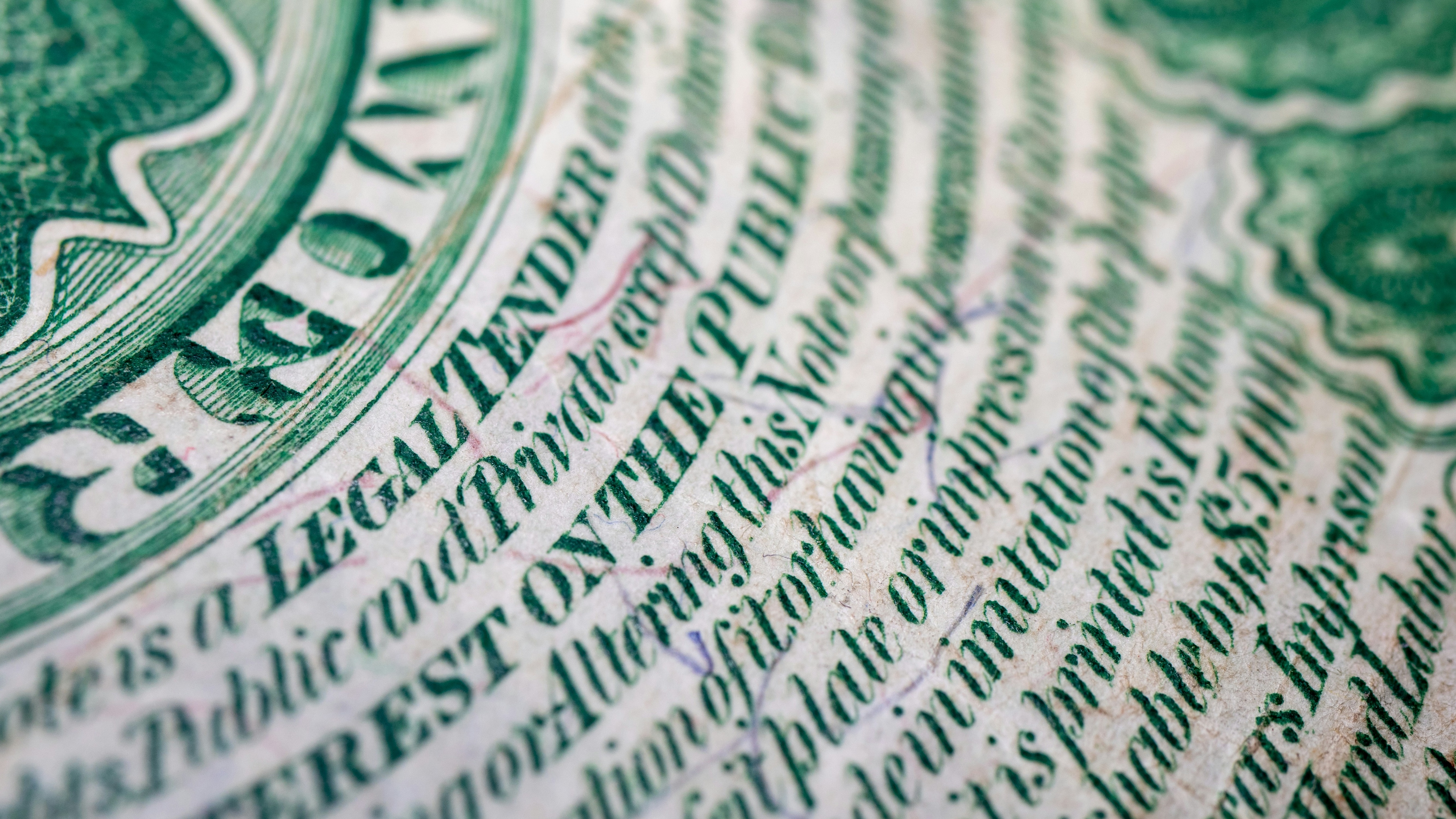 Close up of a dollar bill