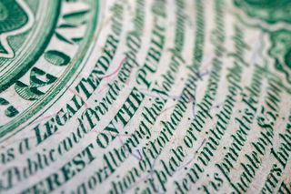 Close up of a dollar bill