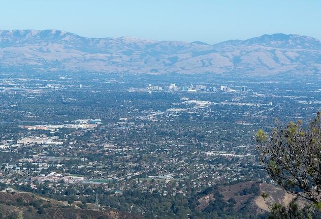 An aerial view of San Jose, California. 