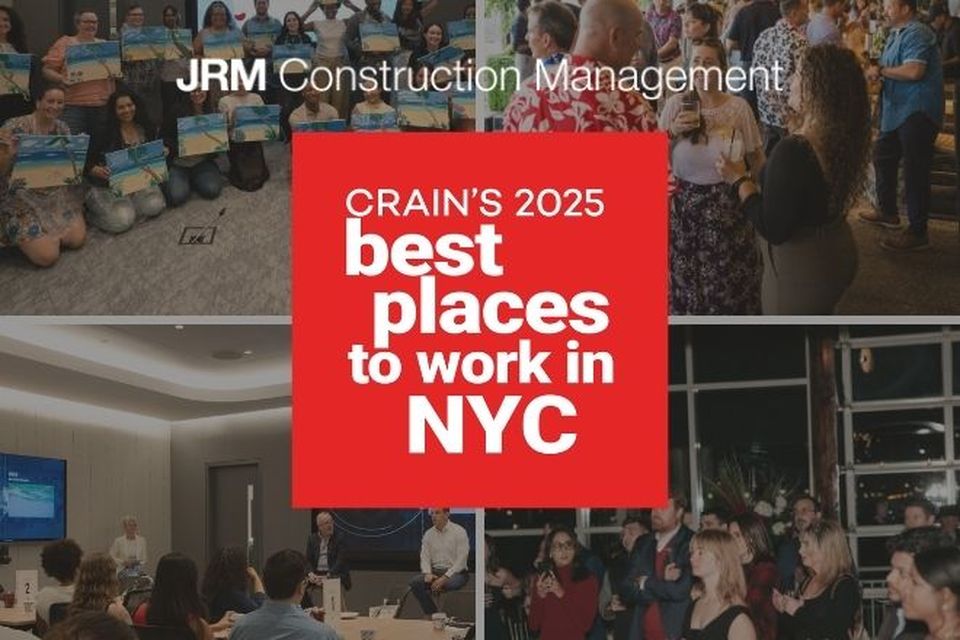 JRM Construction Management Named to Crain’s Best Places to Work for 2025