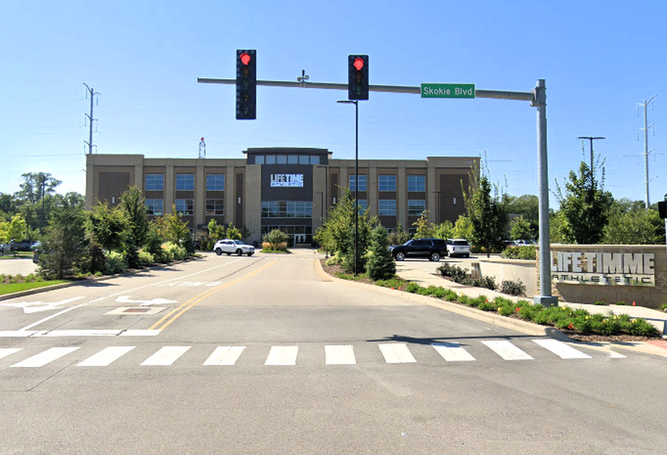 Exterior of the Life Time fitness center located at 1100 Skokie Blvd. in Northbrook, Illinois.