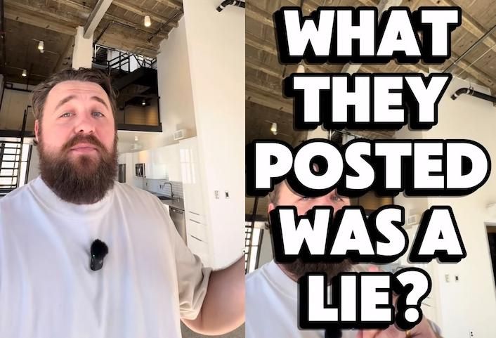 Screenshots of one of Andrew Mason's TikTok videos. 
