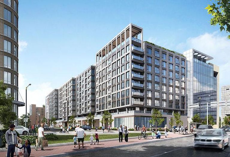 A rendering of the 275-unit Cantata project at 801 Third St. NW. 