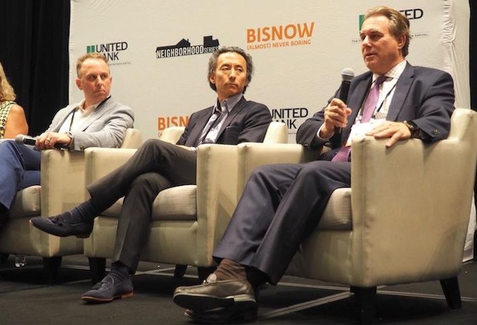 Carrollton Enterprises' Ian Kelly, Morning Calm Management's Mukang Cho and Melnick Real Estate Advisors' Scott Melnick
