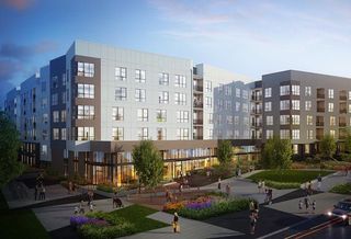 A rendering of The Rae at Westlake, a 343-unit project at 10401 Motor City Drive in Bethesda. 