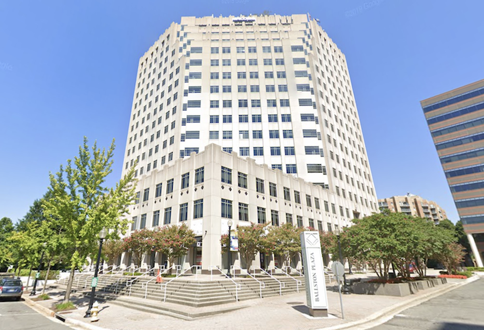 The Three Ballston Plaza office building at 1100 North Glebe Road.
