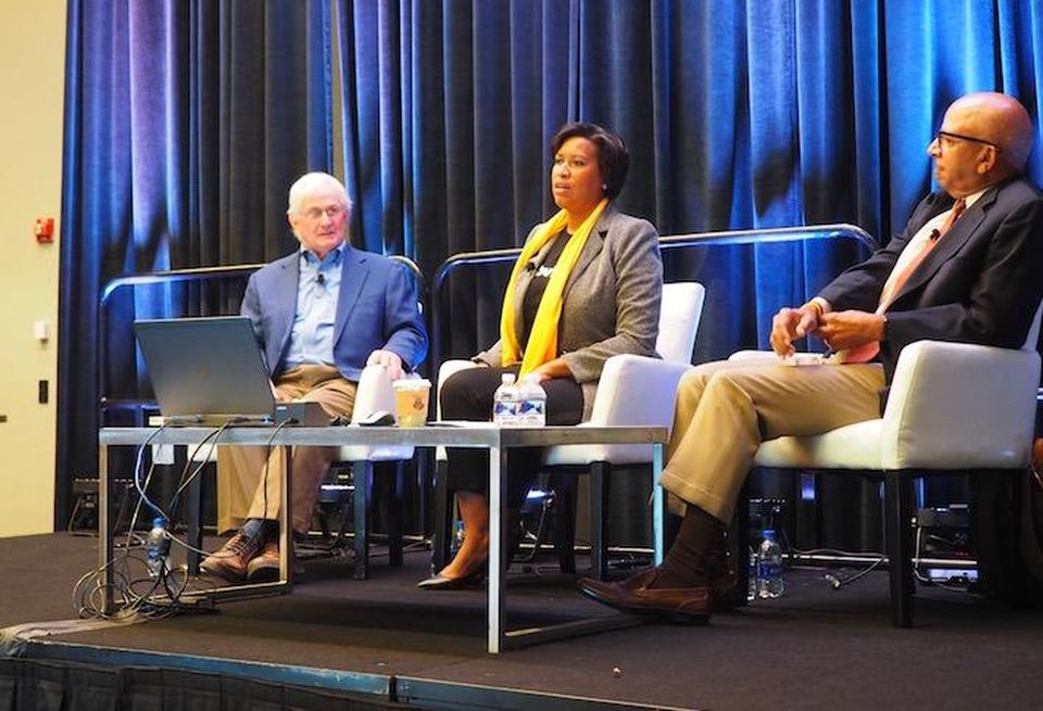 Former Pittsburgh Mayor Tom Murphy, D.C. Mayor Muriel Bowser and former D.C. Mayor Tony Williams