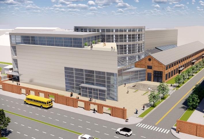 A rendering of the new National Museum of the U.S. Navy. 