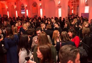 Networking at Bisnow's Women Leading Real Estate event in London