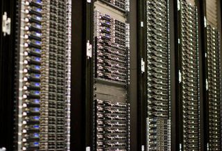 A data center server bank