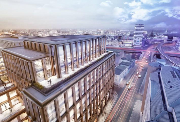 Artist's rendering of the office building to replace Apollo House