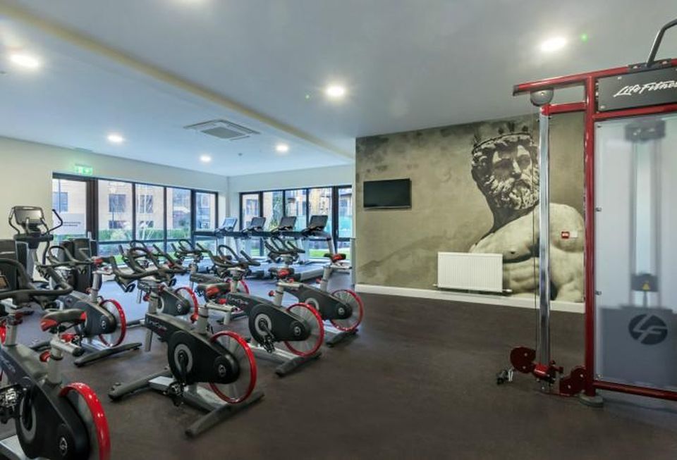 The residents' gym at Vert's Neptune House in Dun Laoghaire