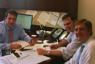 John Kevill, Dean Sands and Brad Allen, photographed in 2014 while at Eastdil Secured. 