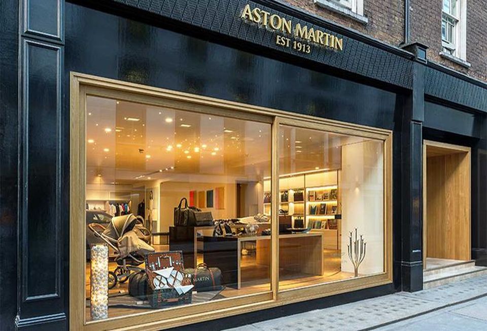 Aston Martin at No. 8 Dover Street in London's Mayfair District 