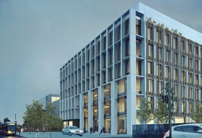 Artist's impression of SACO's Beckett Locke aparthotel on North Wall Quay in Dublin