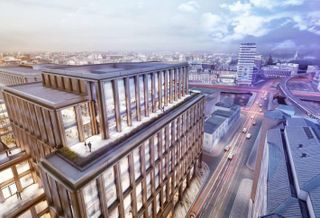 Artist's rendering of the office building to replace Apollo House