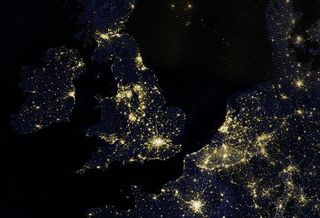 Northwest Europe at night 