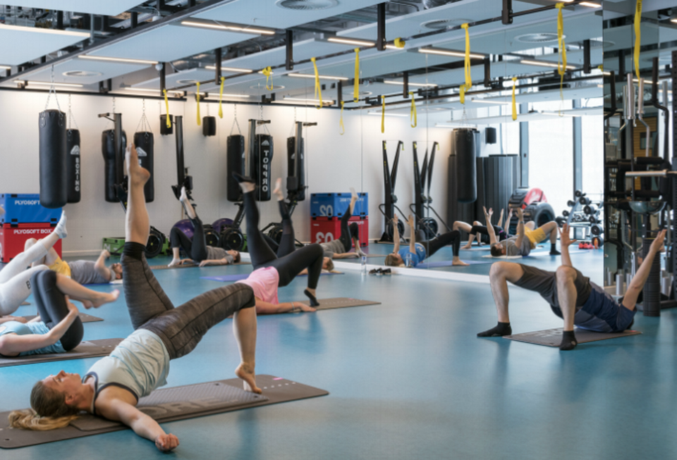 LinkedIn's employee gym at its EMEA HQ in Dublin