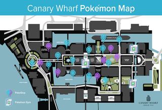 Canary Wharf Pokémon Go Map 