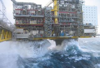 Oil rig in the North Sea