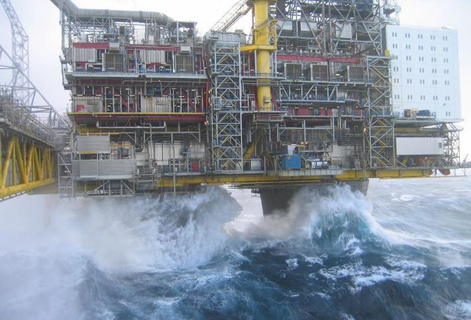Oil rig in the North Sea