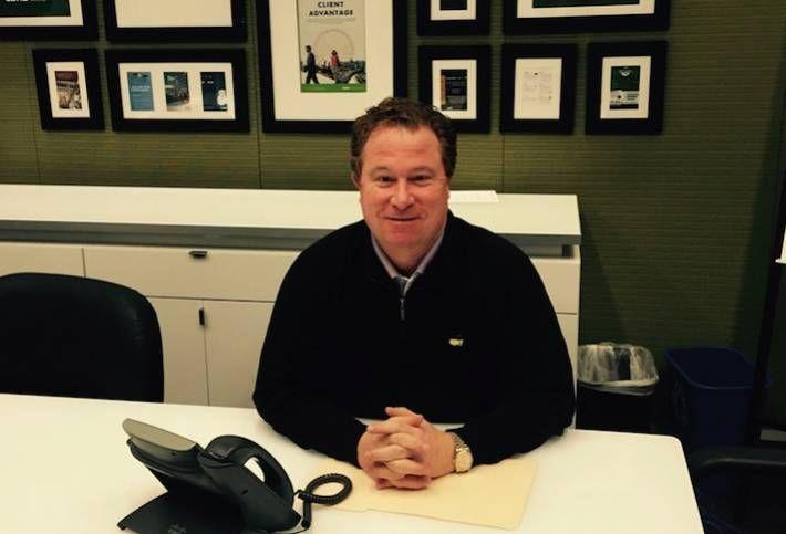 Andy Wimsatt in his CBRE office in 2014