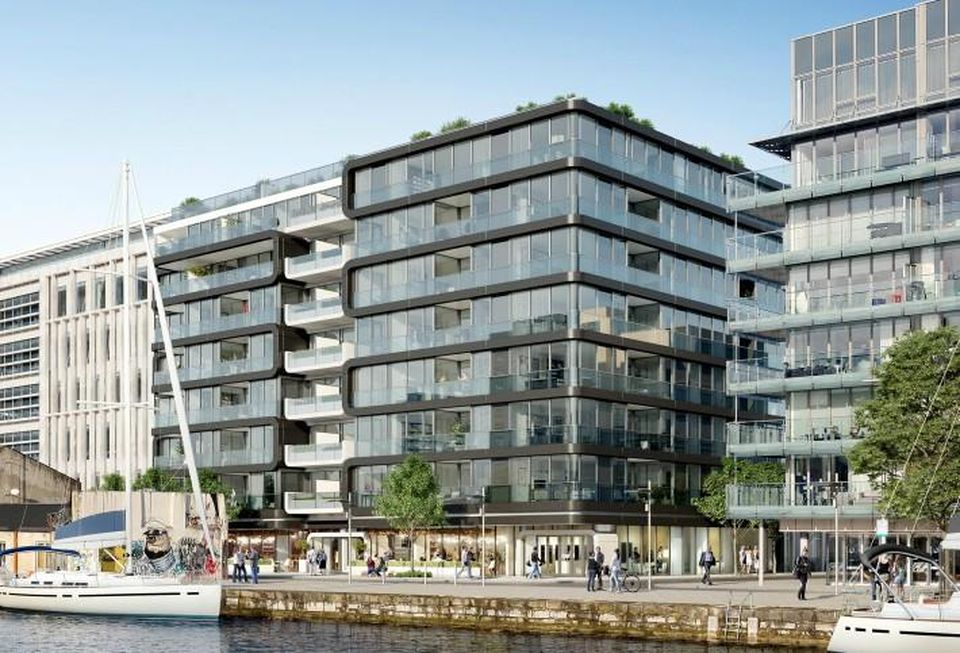 CGI of 6 Hanover Quay, a build-to-rent scheme being developed by Cairn Homes, and bought by Carysfort Capital
