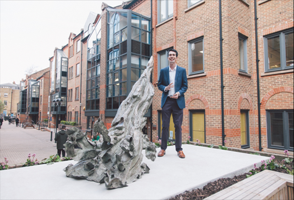 Alex J Wood, the artist who won the Picton Art Prize, at Picton's Angel Gate Estate