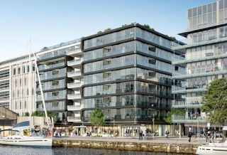 CGI of 6 Hanover Quay, a build-to-rent scheme being developed by Cairn Homes, and bought by Carysfort Capital