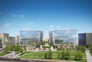 CGI of blocks Two and Three at Dublin Airport Central