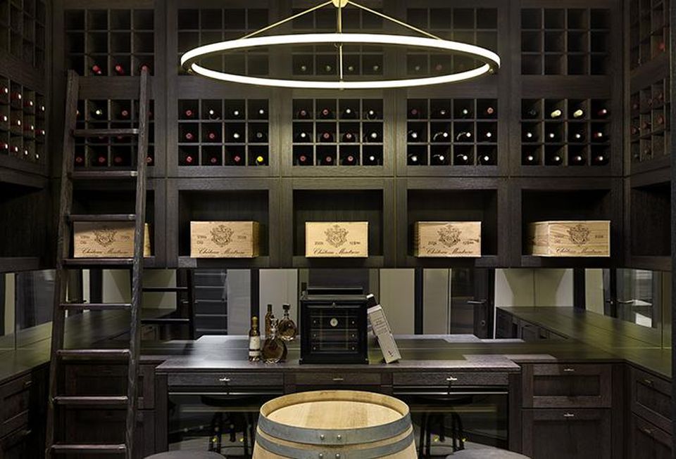Chelsea townhouse wine cellar 
