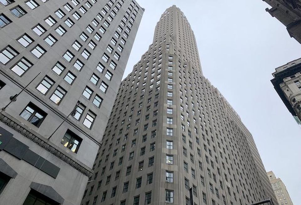 An exterior shot of One Wall Street in November 2021