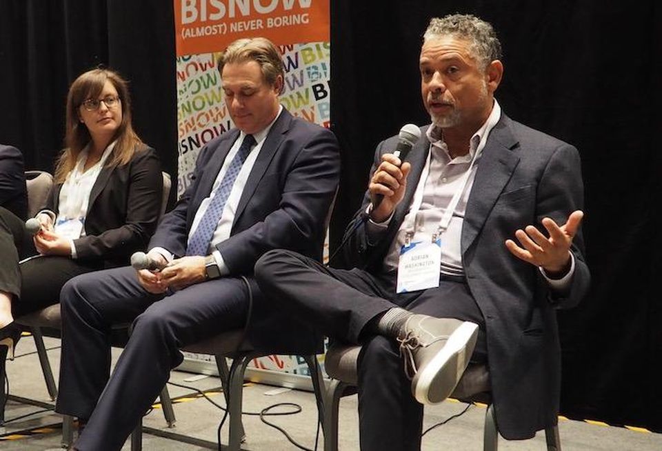 Cooper Carry's Alysha Buck, Melnick Real Estate Advisors' Scott Melnick and Neighborhood Development Co.'s Adrian Washington
