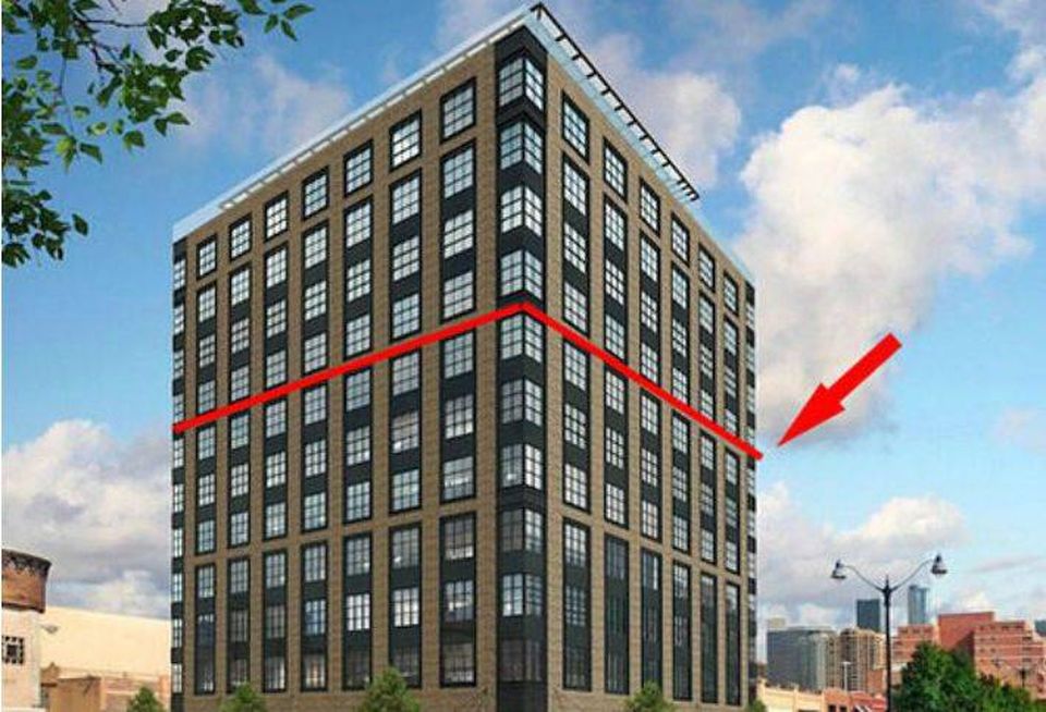 A rendering of the proposed Nobu Hotel in Fulton Market, Chicago.