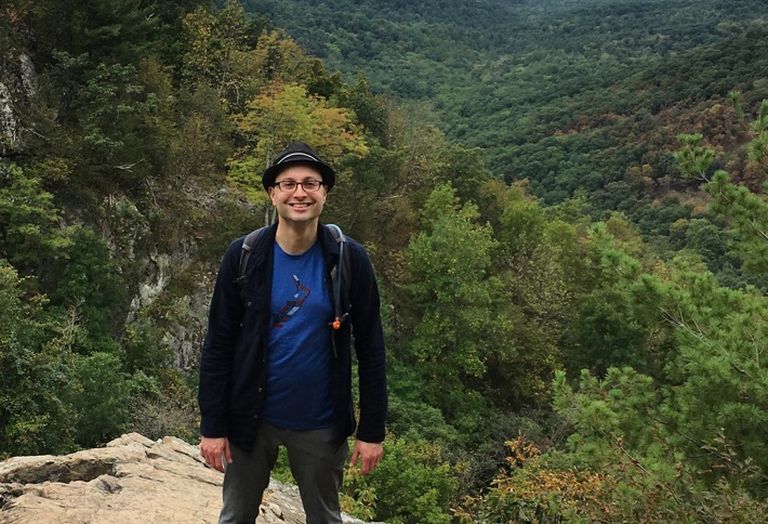 Center for American Progress researcher Phillip Wolgin on hike.