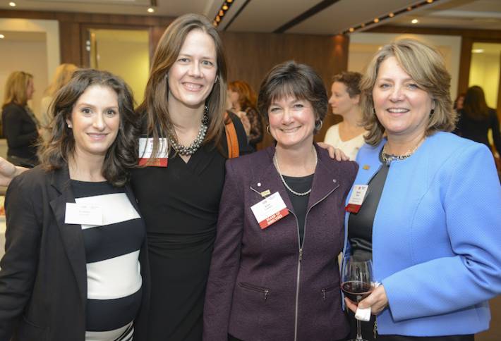 Tara Piurko, second from left, is CREW Network's 2018 president. Piurko is seen here with Toronto CREW members Leanne Fasciano, Kim Lanthier and Sharon Addison in 2015.