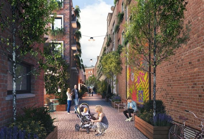 Artist's impression of what Jervis Lane Upper could look like in the future