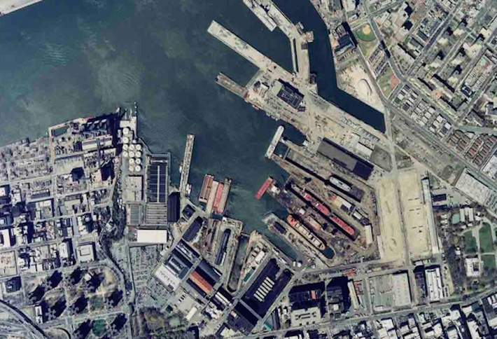 Aerial view of the Brooklyn Navy Yard