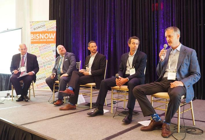 Greenberg Traurig's Kemel Hawa, Loudoun County Economic Development's Buddy Rizer, QTS's Sean Baillie, SDC Capital Partners' Todd Aaron and QTS's Clint Heiden