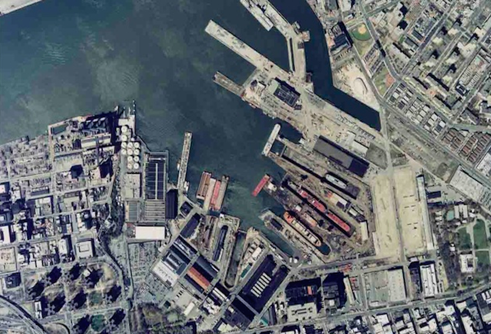 Aerial view of the Brooklyn Navy Yard