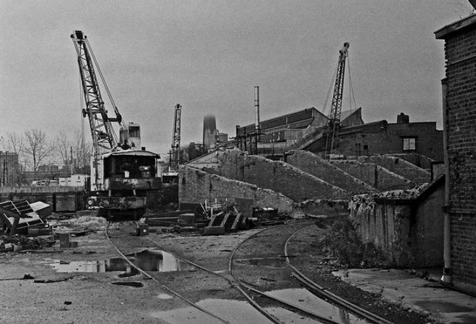 A photo of the A Finkl & Sons site being demolished