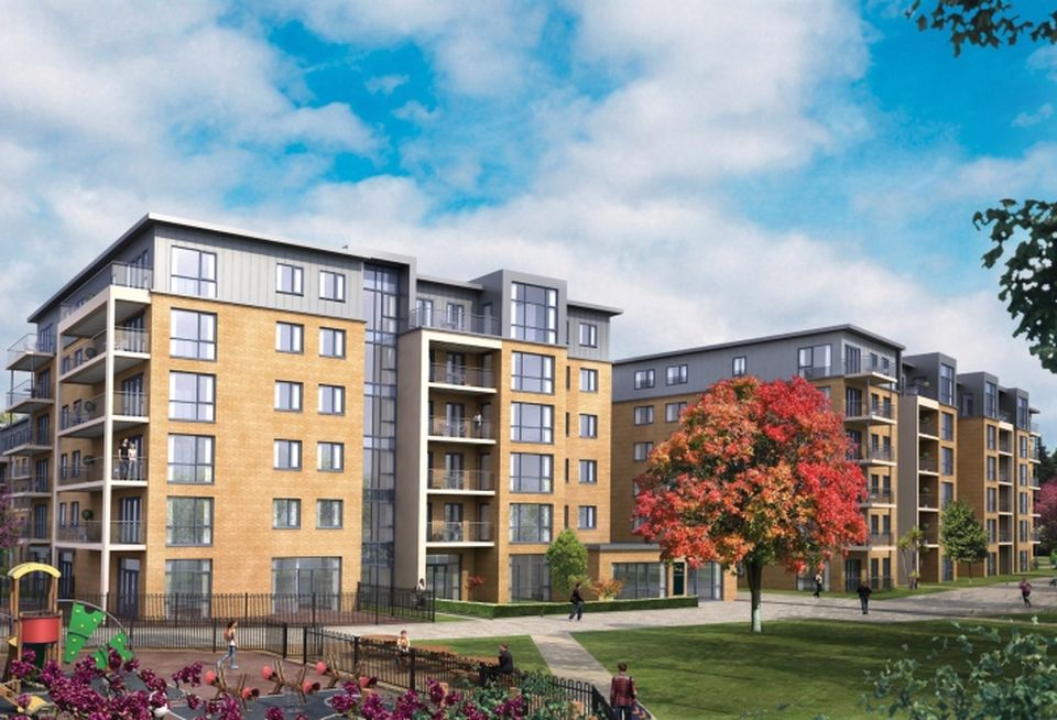 Artist's rendering of the Bridgefield scheme in Northwood, Dublin 9