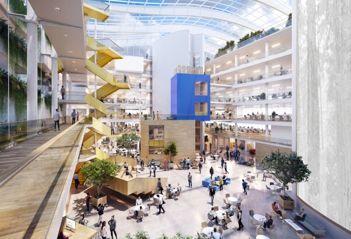 Artist's rendering of the new Facebook campus in Ballsbridge