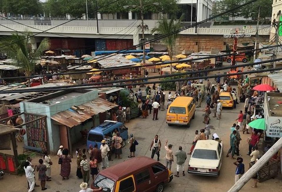 The filming of Marvel Studios' Captain America: Civil War in Downtown Atlanta