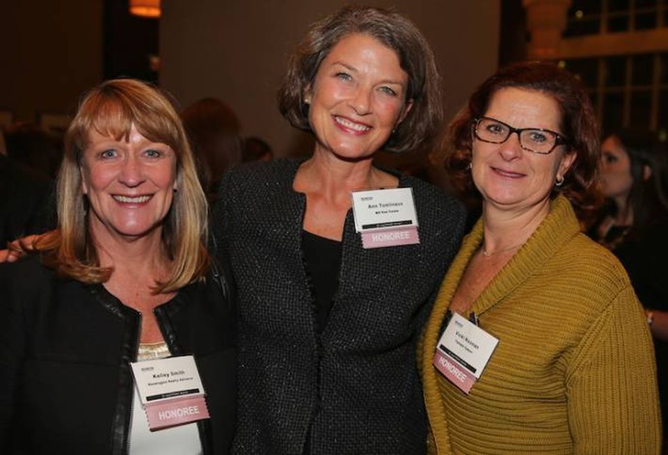 Kensington Realty Advisors' Kelley Smith; MB Real Estate's Ann Tomlinson; and Cushman & Wakefield's Vicki Noonan.