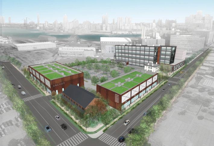 Steiner Equities' planned retail buildings along Admiral's Row.