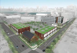 Steiner Equities' planned retail buildings along Admiral's Row.