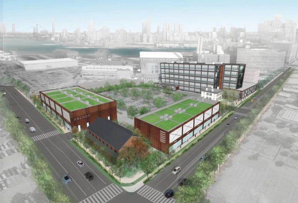 Steiner Equities' planned retail buildings along Admiral's Row.